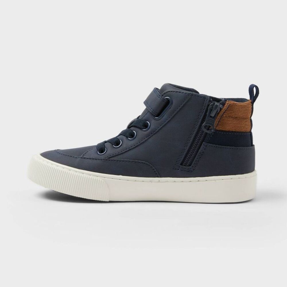 Kids' Robert Sneaker Boots - Cat & Jack Navy Blue 3 - Picture 2 of 4